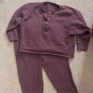 Madewell MWL Betterterry Henley Sweatshirt & Sweatpants